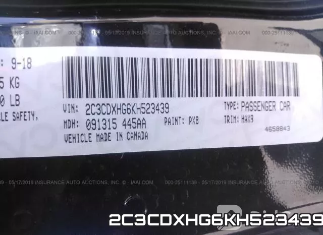 2C3CDXHG6KH523439 фото 9
