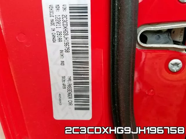 2C3CDXHG9JH196758 фото 2