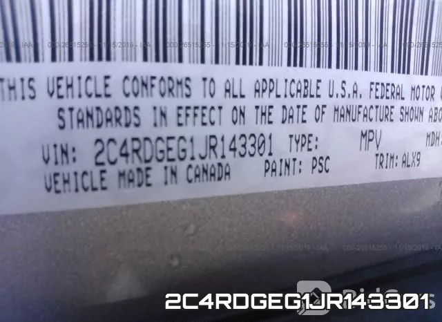 2C4RDGEG1JR143301 фото 8