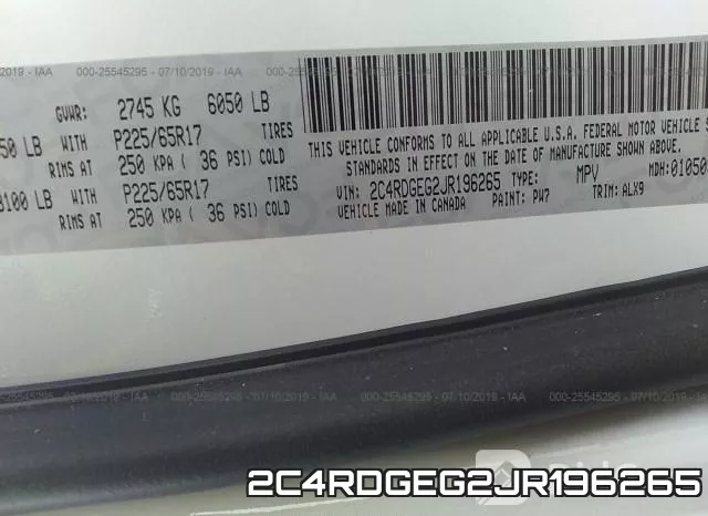 2C4RDGEG2JR196265 фото 10