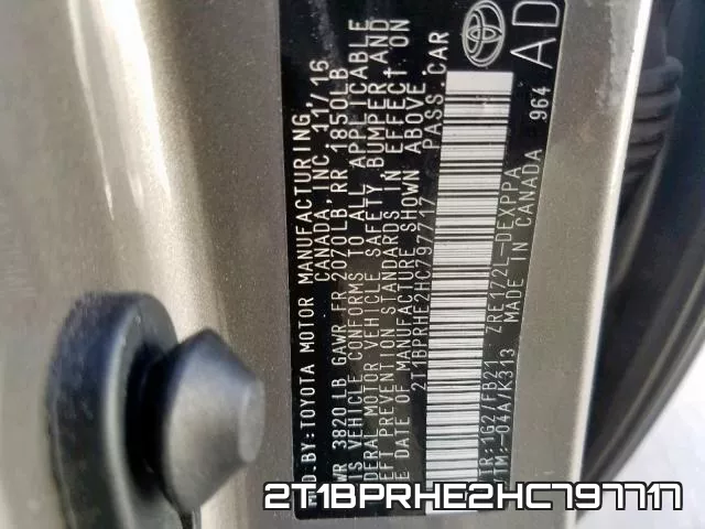 2T1BPRHE2HC797717 фото 2