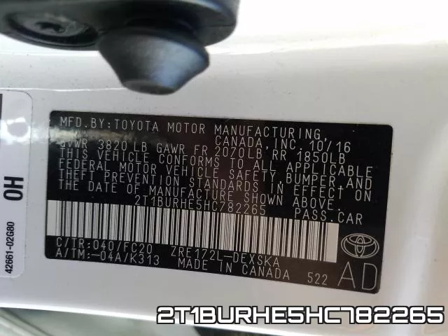 2T1BURHE5HC782265 фото 2