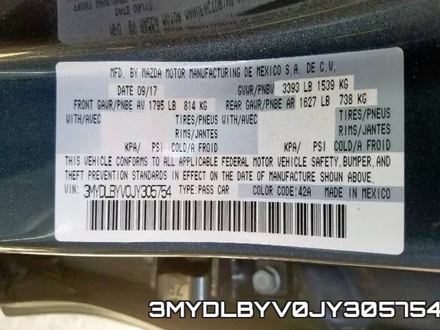3MYDLBYV0JY305754 фото 2