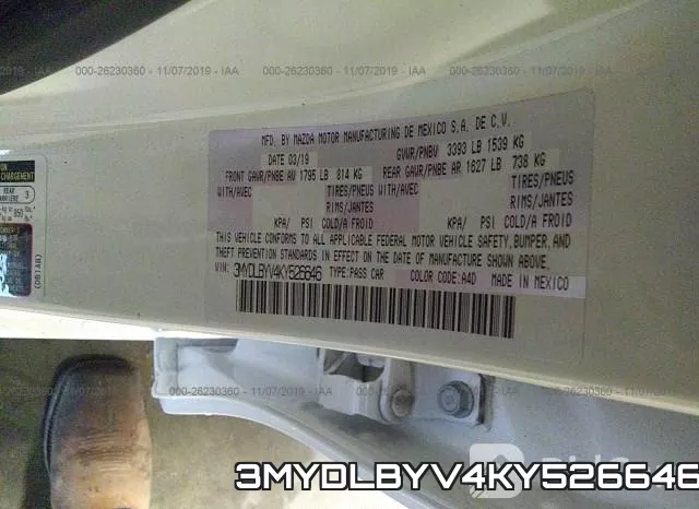 3MYDLBYV4KY526646 фото 9