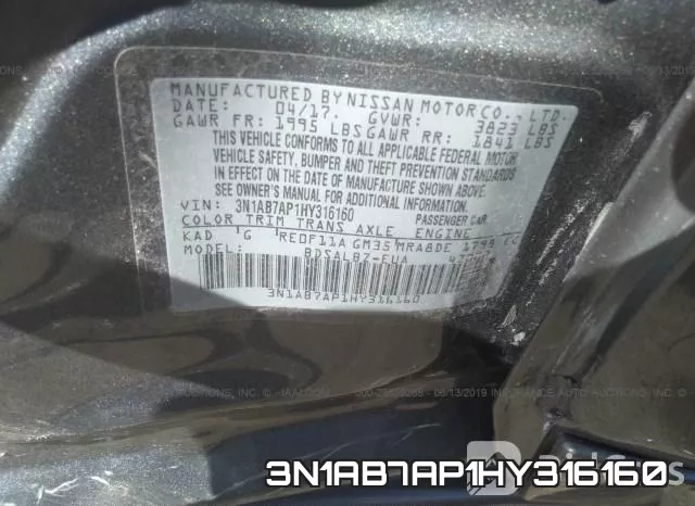 3N1AB7AP1HY316160 фото 9