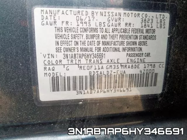 3N1AB7AP6HY346691 фото 2