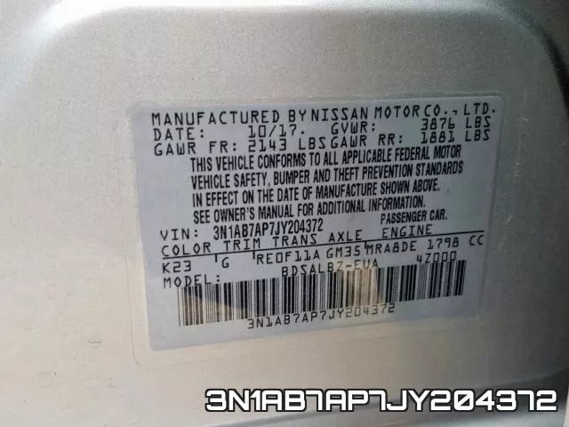 3N1AB7AP7JY204372 фото 2
