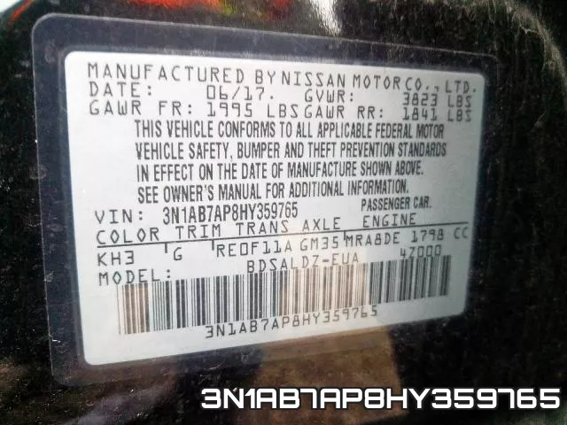 3N1AB7AP8HY359765 фото 2