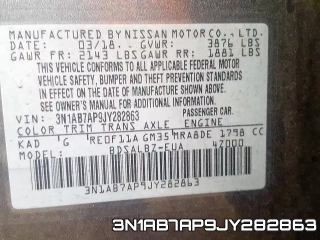 3N1AB7AP9JY282863 фото 2