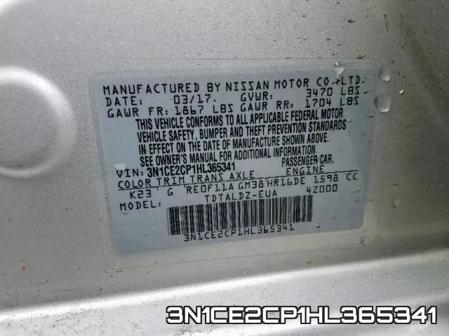 3N1CE2CP1HL365341 фото 2