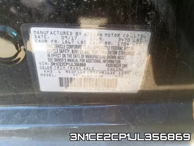 3N1CE2CP1JL356869 фото 2
