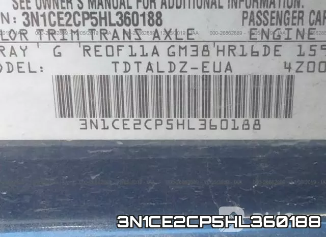 3N1CE2CP5HL360188 фото 10