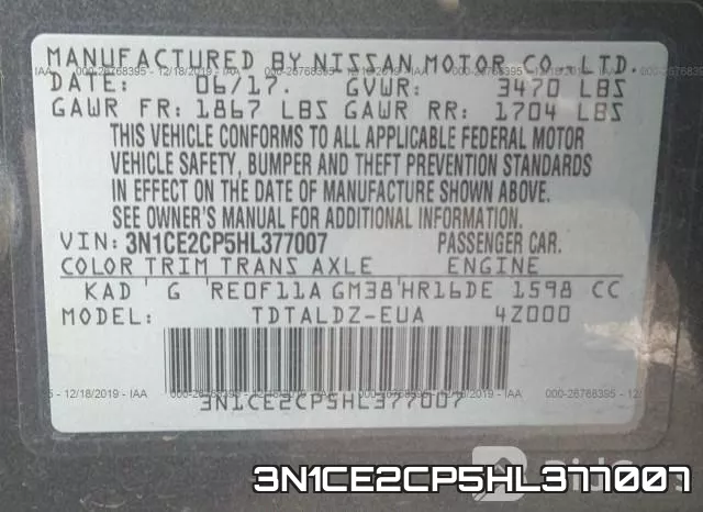 3N1CE2CP5HL377007 фото 8