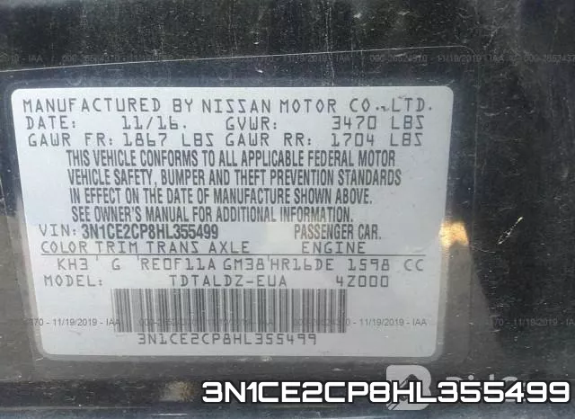 3N1CE2CP8HL355499 фото 8