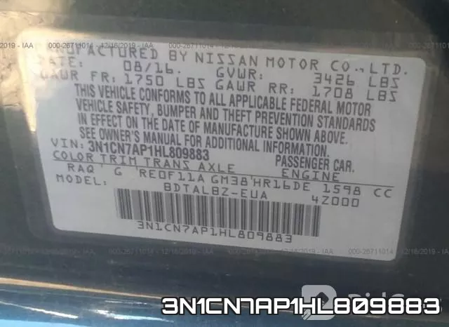 3N1CN7AP1HL809883 фото 9