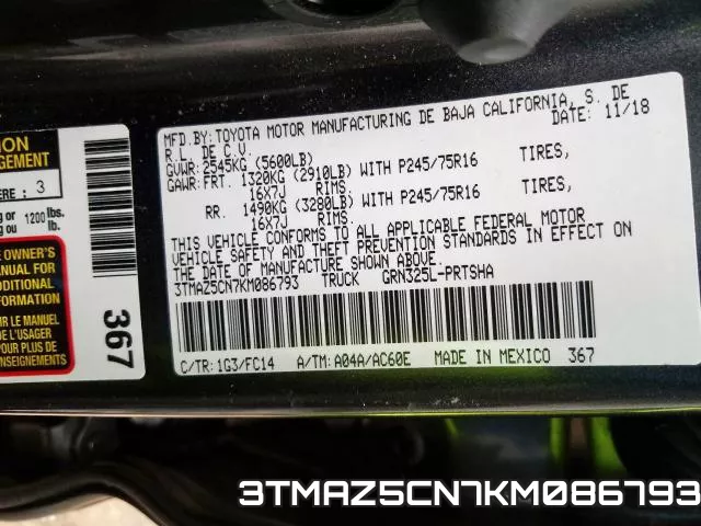 3TMAZ5CN7KM086793 фото 2