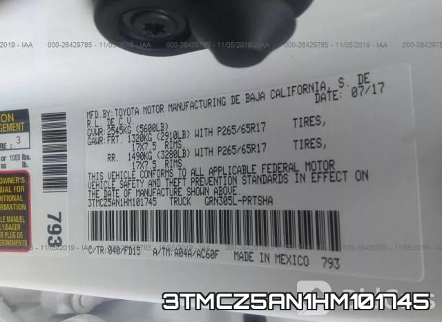 3TMCZ5AN1HM101745 фото 7