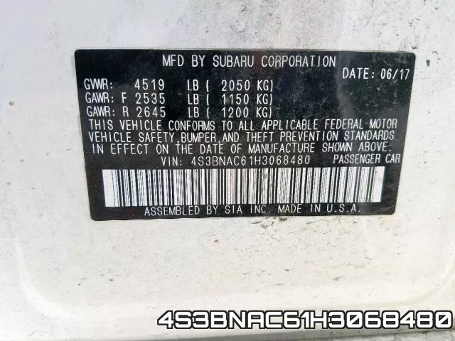 4S3BNAC61H3068480 фото 2