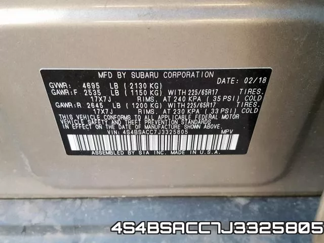 4S4BSACC7J3325805 фото 2
