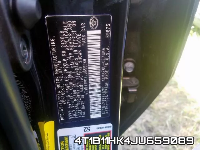 4T1B11HK4JU659089 фото 2