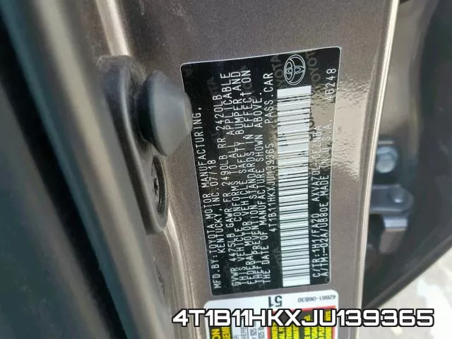 4T1B11HKXJU139365 фото 2