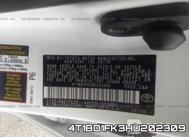 4T1BD1FK3HU202309 фото 6