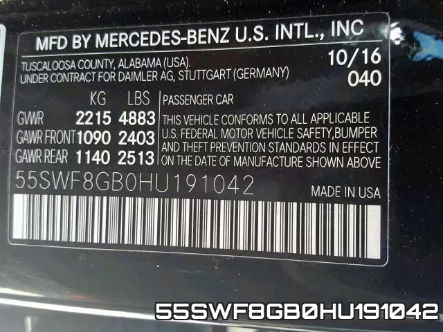 55SWF8GB0HU191042 фото 2