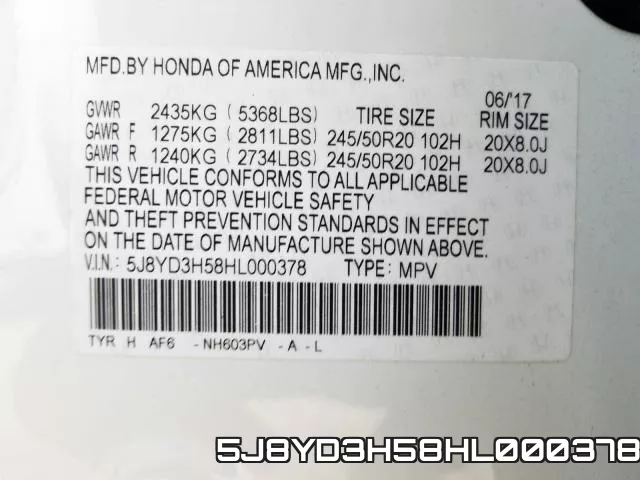 5J8YD3H58HL000378 фото 2
