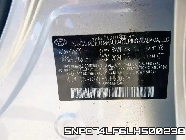 5NPD74LF6LH500238 фото 2