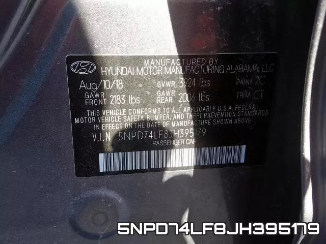 5NPD74LF8JH395179 фото 2