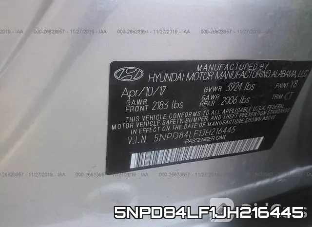 5NPD84LF1JH216445 фото 7