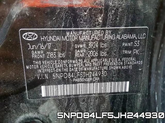 5NPD84LF5JH244930 фото 2