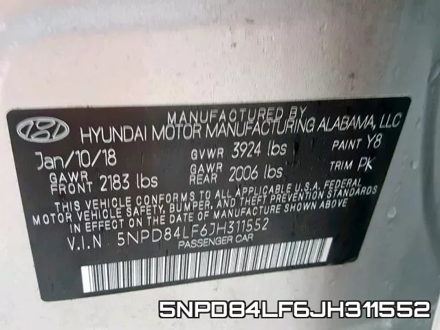 5NPD84LF6JH311552 фото 2