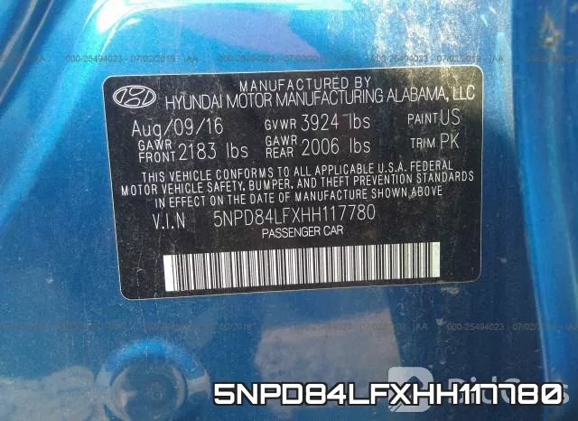 5NPD84LFXHH117780 фото 8