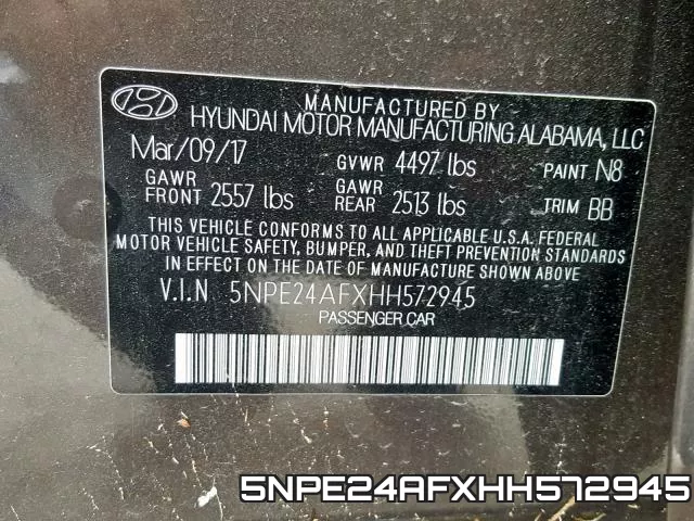 5NPE24AFXHH572945 фото 2