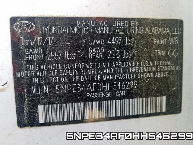 5NPE34AF0HH546299 фото 2