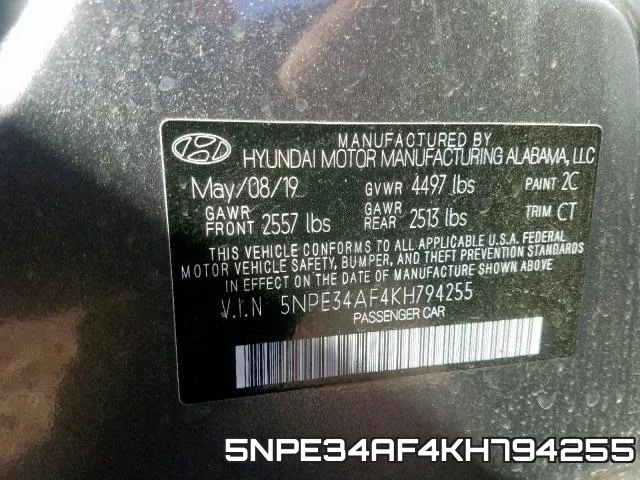 5NPE34AF4KH794255 фото 2