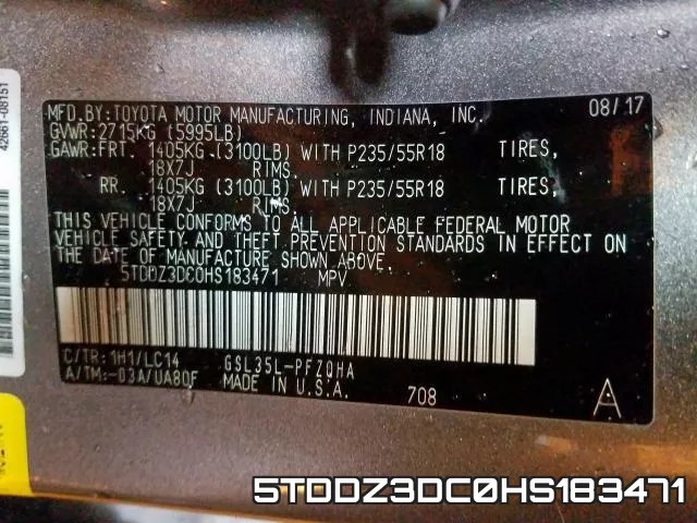 5TDDZ3DC0HS183471 фото 2