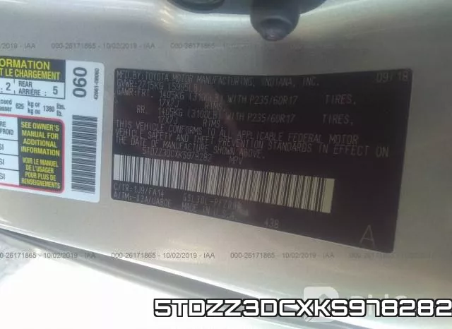 5TDZZ3DCXKS978282 фото 10