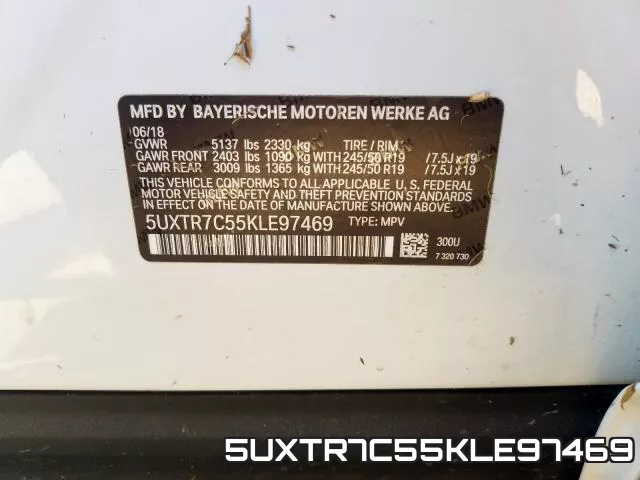 5UXTR7C55KLE97469 фото 2