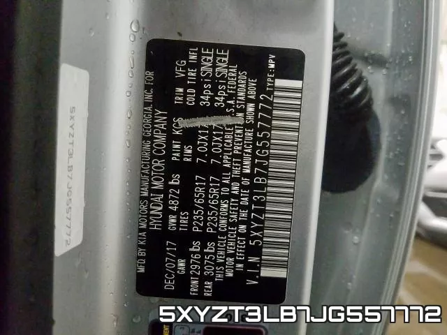 5XYZT3LB7JG557772 фото 2