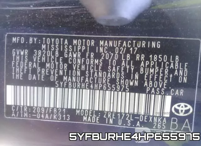 5YFBURHE4HP655975 фото 9