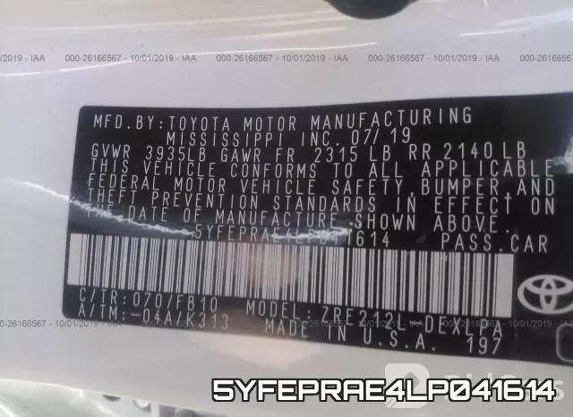 5YFEPRAE4LP041614 фото 9