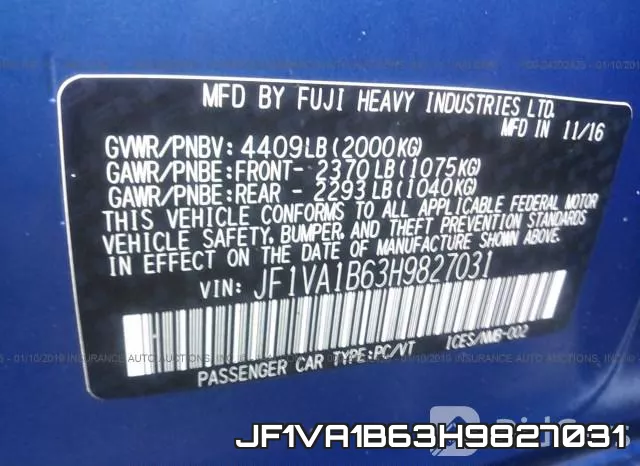 JF1VA1B63H9827031 фото 7