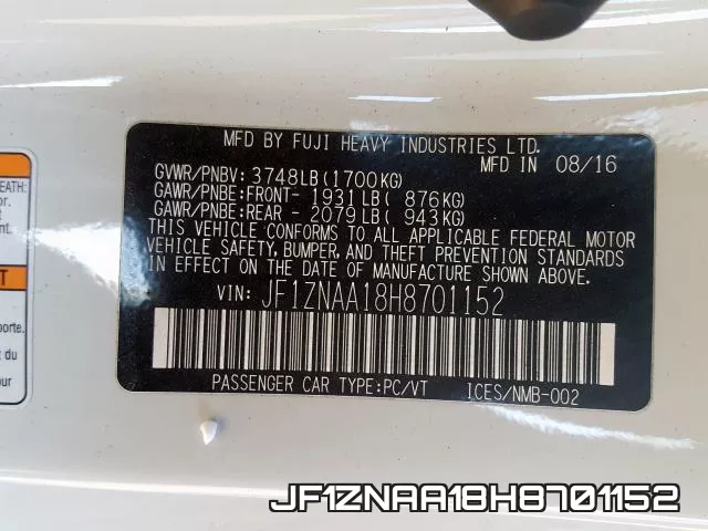 JF1ZNAA18H8701152 фото 2