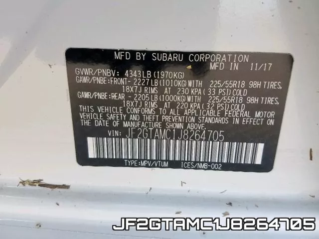 JF2GTAMC1J8264705 фото 2