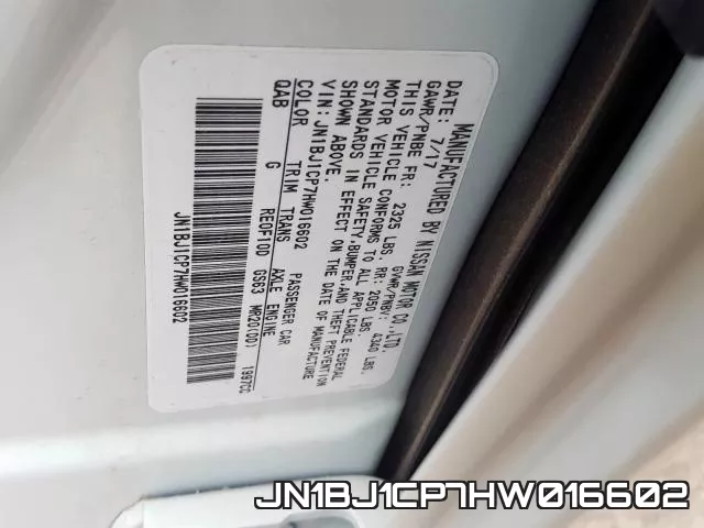 JN1BJ1CP7HW016602 фото 2