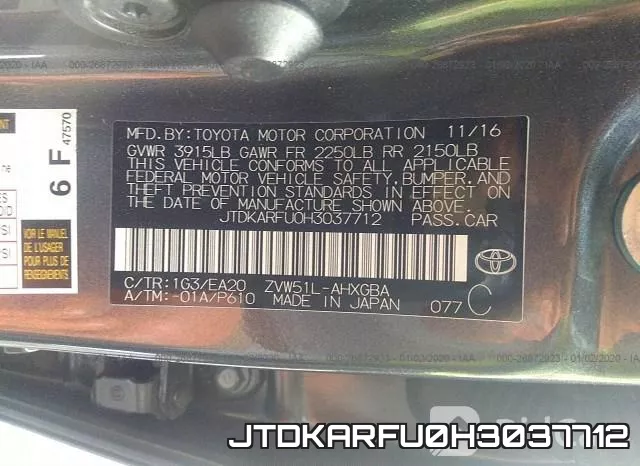 JTDKARFU0H3037712 фото 7