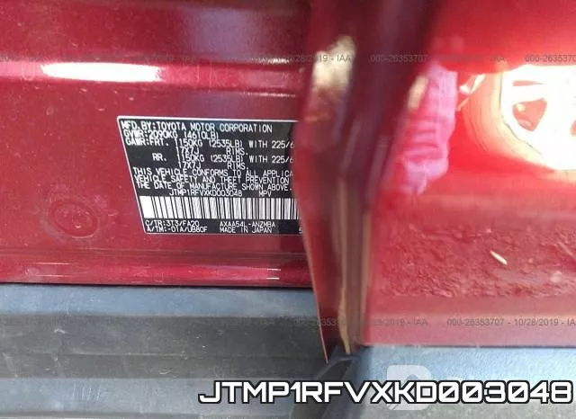 JTMP1RFVXKD003048 фото 9