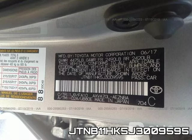 JTNB11HK5J3009595 фото 9